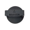 Smasher para hamburguesas Brosen de 11 cm, vista superior con el logo calado