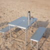Mesa Valija + Bancos Plegables MDF - vista 2