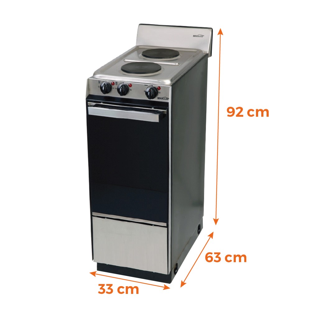 Medidas 1530 Cocina Eléctrica 2 Hornallas - vista 3