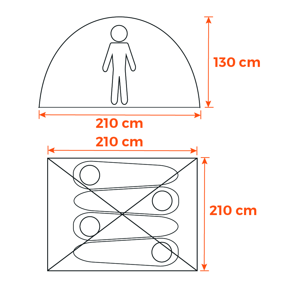 Carpa Atenas Pro - 4 Personas - vista 3