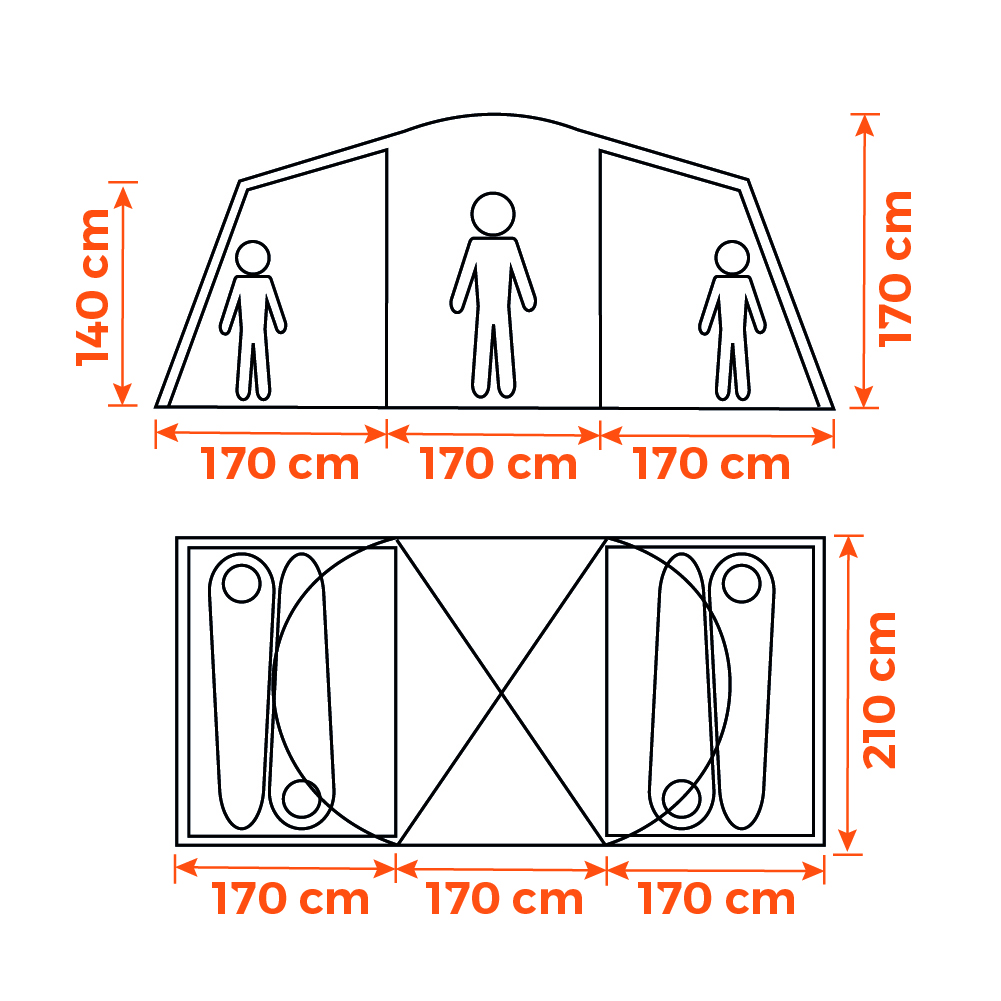 Carpa Kabú Pro - 4 Personas - vista 5