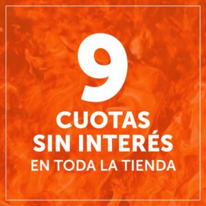 Promoción 9 cuotas sin interés en toda la tienda online Brogas