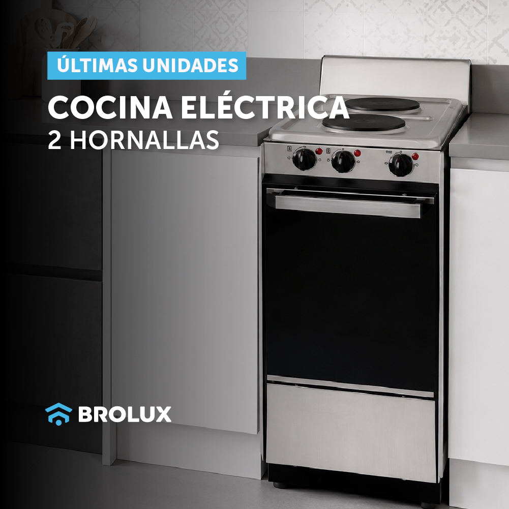 Cocinas electricas angostas para departamento Brolux Brogas ultimas unidades