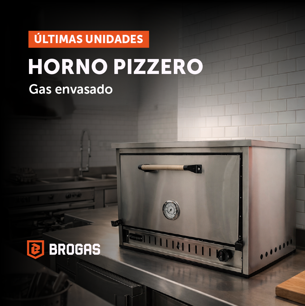 Ultimas unidades disponibles del horno pizzero para rotiseria a gas envasado Brosen Brogas